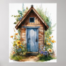 Search for vintage bathroom posters Outhouse