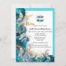 Search for turquoise silver wedding invitations Watercolor