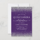 Search for purple glitter invitations Elegant