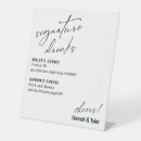 Search for wedding tabletop signs Signature drinks