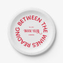 Search for book club paper plates Red