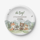 Search for adventure baby shower plates Woodland animals