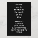 Search for humorous 50th birthday invitations Black