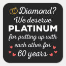 Search for 60th anniversary wedding stickers Diamond