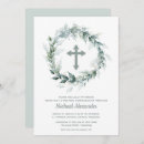 Search for greenery first communion invitations Gender neutral