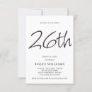 Search for 26th birthday invitations Elegant