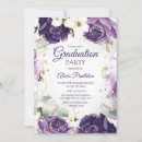 Search for purple and white graduation invitations Elegant