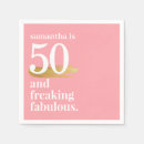 Search for funny 50th birthday napkins 50 and fabulous