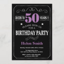 Search for purple 50th birthday invitations Cheers to 50 years