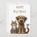 Search for funny cat dog birthday cards Puppy