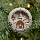Search for fireplace ornaments Santa