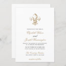 Search for fleur de lis wedding invitations Gold