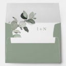 Search for sage green wedding envelopes Simple minimalist