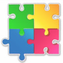 Search for puzzle piece stickers Design