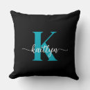 Search for black and teal pillows For her