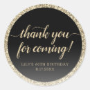 Search for gold thank you stickers Black