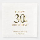 Search for 30th birthday napkins Gold