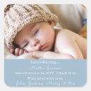 Search for birth announcement stickers Blue