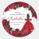 Search for red quinceanera stickers Mis quince anos