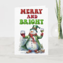 Search for funny wine christmas cards Snowman