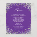 Search for purple and silver menus Elegant