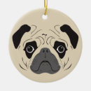 Search for pug ornaments Funny