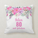 Search for 80th birthday pillows 80 and fabulous