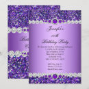Search for diamond and pearls birthday invitations Glitter