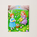 Search for bunny rabbit puzzles Easter egg hunt