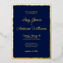 Search for navy blue and gold invitations Minimalist