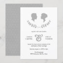 Search for bride and groom silhouette wedding invitations Minimal