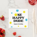 Search for happy face napkins Boy 1st birthday