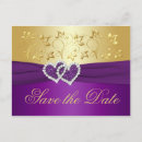 Search for purple save the date postcards Hearts