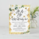 Search for baby reveal invitations Floral