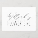 Search for flower girl cards Black and white