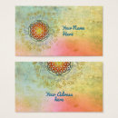 Search for flower shape business cards Mandala