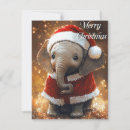 Search for elephant christmas cards Santa claus