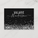 Search for black glitter business cards Girly