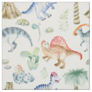 Search for cute dinosaur fabric Watercolor