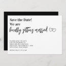 Search for funny save the dates Black and white