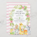 Search for jungle baby girl shower invitations Modern