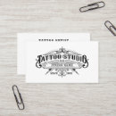 Search for vintage tattoo business cards Black and white