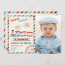 Search for choo choo two birthday invitations Vintage train