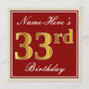 Search for 33rd birthday invitations 33 years old