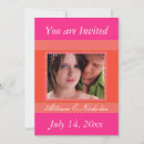 Search for hot pink orange invitations Tropical