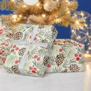 Search for pinecone wrapping paper Berries