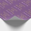 Search for purple and gold wrapping paper Happy birthday