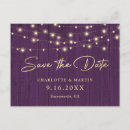 Search for purple and gold save the date postcards Barn