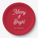 Search for merry and bright plates Red