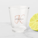 Search for monogram shot glasses Initial